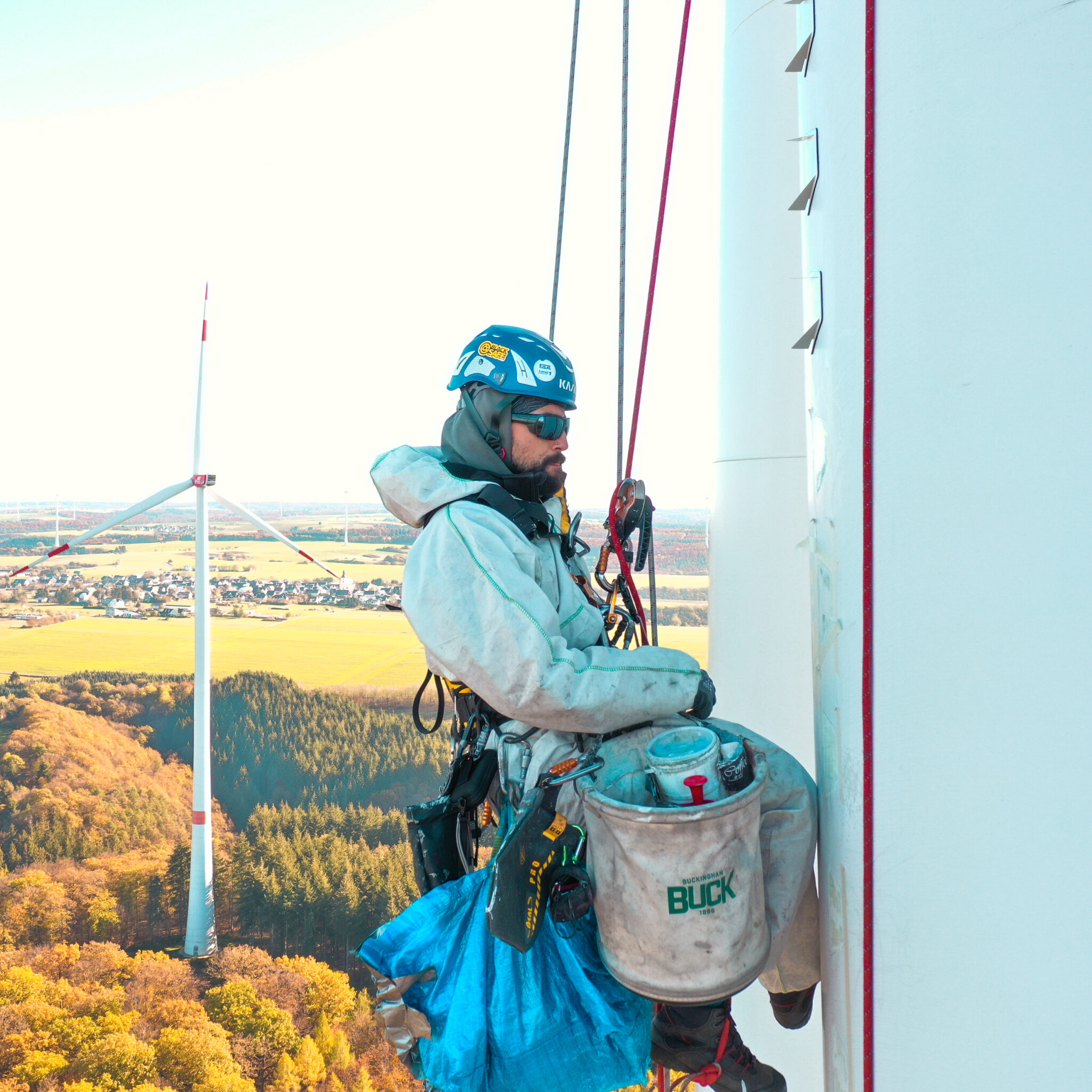 Windkraft Reparatur - Seilzugangstechnik Neugebauer